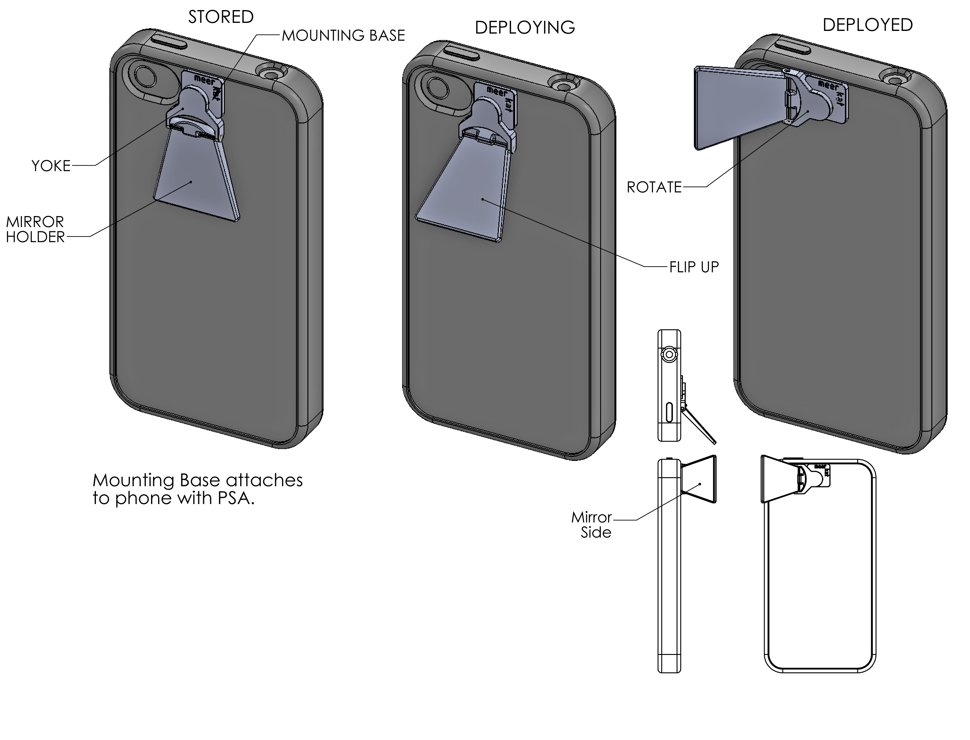 Smartphone Folding Mirror